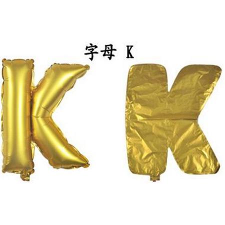 ballonnenparade ballon - 100 cm - goud - letter - K