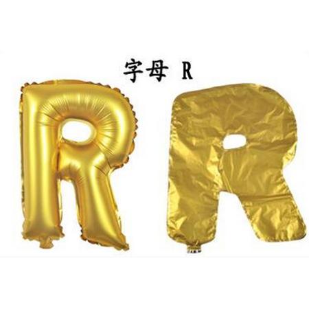 ballonnenparade ballon - 100 cm - goud - letter - R