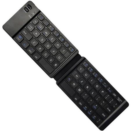 Basichoesjes Opvouwbaar Toetsenbord met Bluetooth - Opvouwbaar - Draadloos - Compact - Zwart - Ideaal voor Onderweg