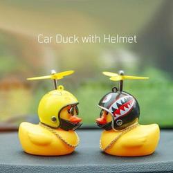 Auto En Fiets Decoratie-Auto Eendje Decoratie - Bad Eend-Eend met Helm-Auto-Fiets-Motor-decoratie ducky met helm