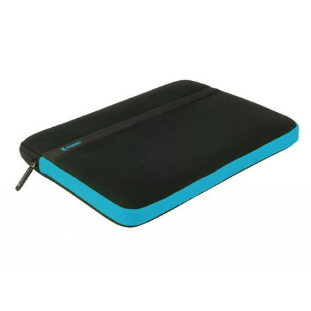 Stevige Laptop Sleeve voor Hp Slatebook 14, neopreen laptophoes cq tas, zwart , merk by i12Cover