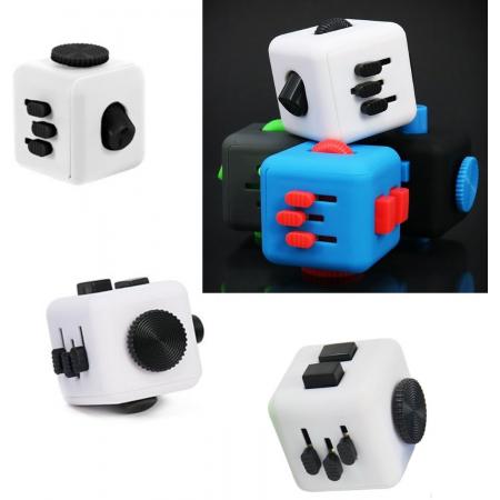 Fidget Cube – Wriemelkubus –Anti-Stress Speelgoed – Wriemel Stick – Wit Zwart