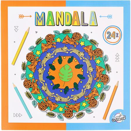 Mandala Kleurboek voor Kinderen Dieren in de jungle - geschikt voor kleurpotloden en kleurstiften - 4ieder1