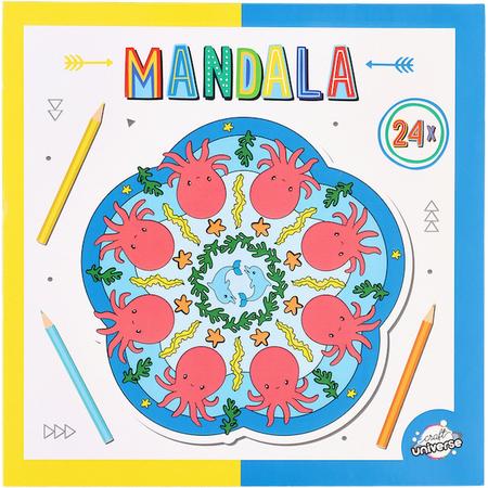 Mandala Kleurboek voor Kinderen Dieren in zee - geschikt voor kleurpotloden en kleurstiften - 4ieder1