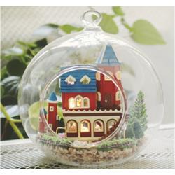 Miniatuurhuisje - bouwpakket - Miniature huisje in glazen bol - Alice Dream Castle