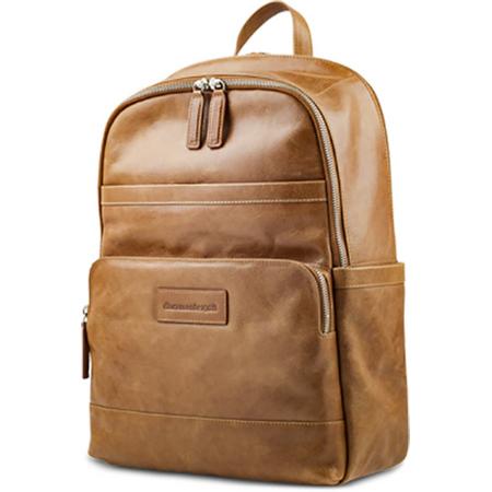 Leather messenger bag Svendborg  - tan - voor for PC & MacBooks up to 16