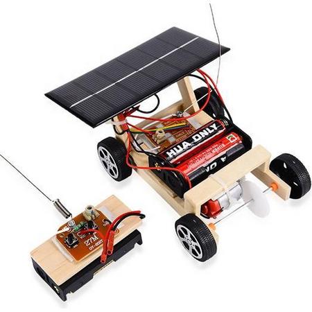 Houten bestuurbare auto Op zonne energie - Bouwpakket - Constructie Set - Educatief - Educatief Speelgoed - Constructie Speelgoed - Speelgoed Jongens - Speelgoed Meisjes