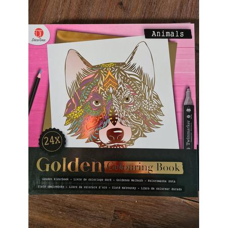 Gouden kleurboek - Goud - Kleuren - Animals - Dieren