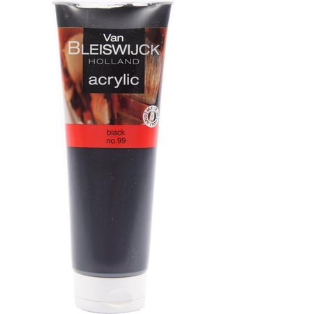 Acrylic verf 250 ML - Watervaste verf - Acrylicverf zwart - Black nummer 99