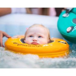 baby zwemband - drijfmaatje - nekring - baby float - babyzwemmen - lekvrij - 0-12 maanden - geel