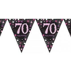 Vlaggenlijn 70 Sparkling celebrations roze 4 meter