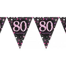 Vlaggenlijn 80 Sparkling celebrations roze 4 meter