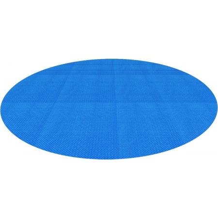 Solarfolie zwembad rond Ø 3,6 m, 400µm, blauw, gemaakt van PE-folie met luchtkamers