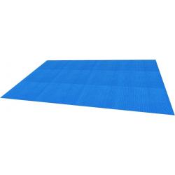 Zonnefolie poolhoek 6x4 m, 400µm, blauw, gemaakt van PE-folie met luchtkamers