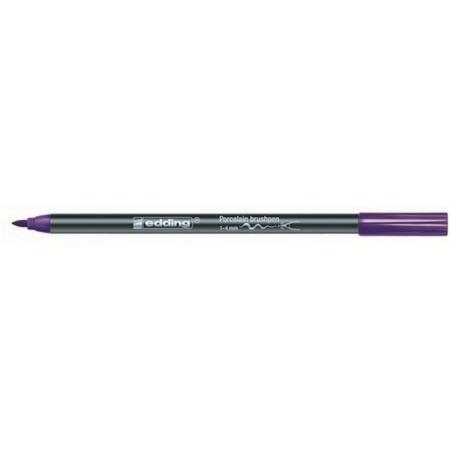 edding-4200 porselein brushpen violet 10Stuks 1-4 milimeter / 4-4200008