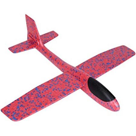 Speelgoed zweefvliegtuig - foam - 45 cm - rood