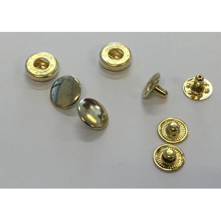 inslag drukknopen goud - metallic - 12 mm - gouden inslagdrukkers - 12 drukkers