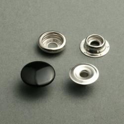 inslag drukknopen zwart type 4-7 - metaal - 15 mm - inslagdrukkers - 12 drukkers