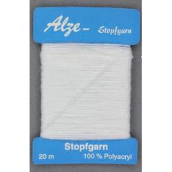 wit stopgaren - garenkaartje 20 m - polyacryl - kleur 801 - garen om te stoppen