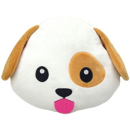 Emoji  Kussen Hond puppy- leukste emoji kussen- Perfect voor decoratie van huis/slaap kamer-