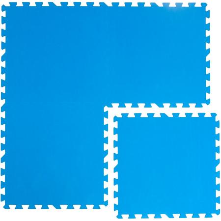 Zwembadmat Vloerbescherming Tegels Vloermatten 50x50 cm Blauwe Puzzelmat