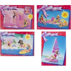 barbie toebehoren - beach en sport - 4 sets