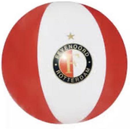 Feyenoord strandbal  groot 51 cm rood wit
