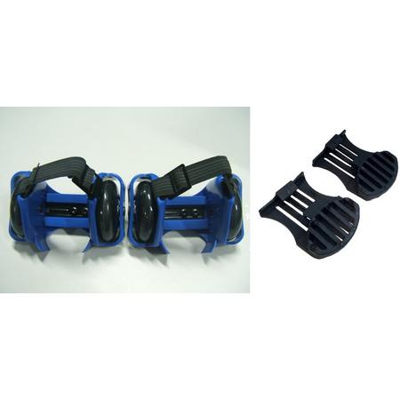 Flashing rollers blauw met rem - max 90kg.