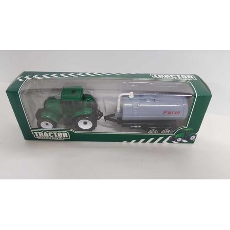 Tractor met Trailer - Groen/Grijs