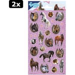 2x Funny Products Paarden Stickers