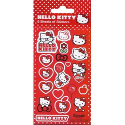 Funny Products Stickers Hello Kitty Meisjes Rood/wit 18 Stuks