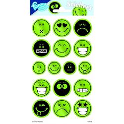 Funny Products Stickers Smiley 20 X 10 Cm Papier Groen 16 Stuks