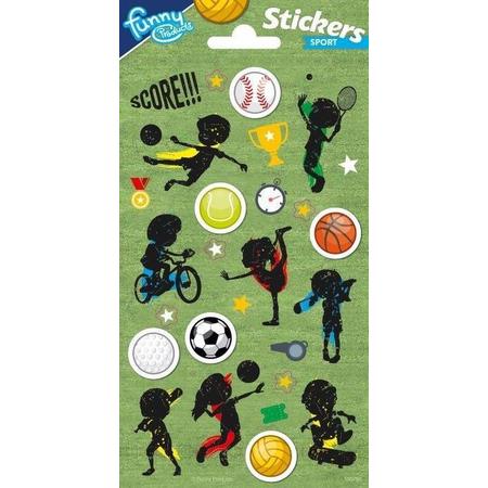 Funny Products Stickers Soccer 20 X 10 Cm Papier Groen 13 Stuks