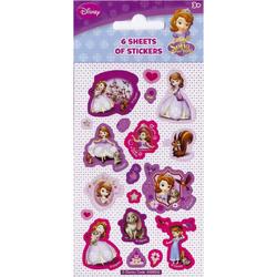Funny Products Stickers Sofia The First 12 Cm Paars 6 Vellen