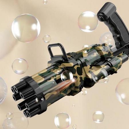 Bellenblaas pistool - Camouflage - Bellenblaas machine - Elektrisch bellenblaas pistool - Bubbel gun - Bellenblazer