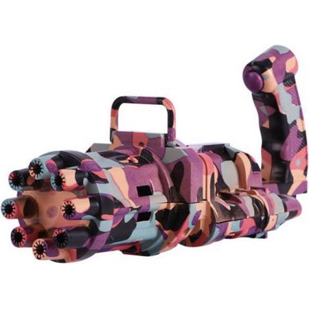 GatLing Bellenblaas Machine Pistool Camouflage Pink Bubble Gun