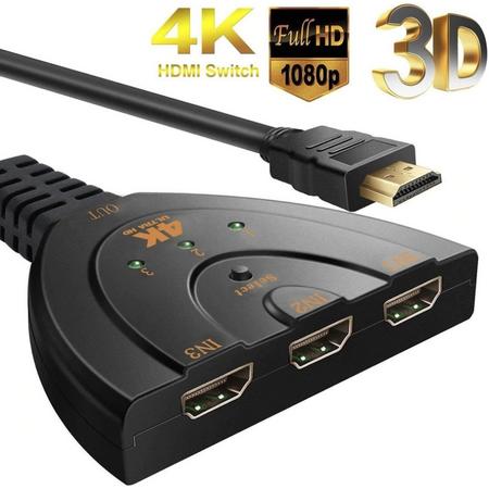 Mini 1 in 3 uit Port HDMI Splitter 4 k * 2 k 1080 p voor HDTV en 3D TV