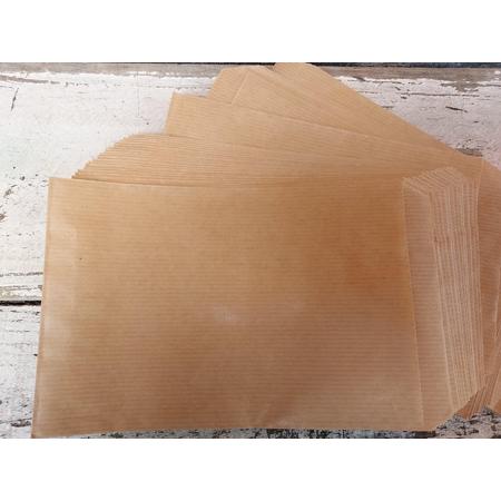 Papieren zakjes / cadeauzakjes 10x16 cm bruin 100 stuks