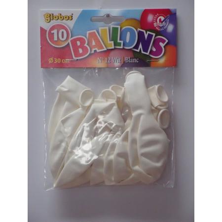 Ballonnen Wit 10 stuks