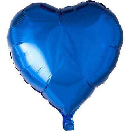Globos Folieballon Hartvorm 45 Cm Donkerblauw