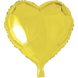 Globos Folieballon Hartvorm 45 Cm Geel
