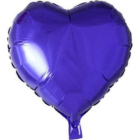 Globos Folieballon Hartvorm 45 Cm Paars