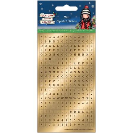 Gorjuss Christmas Mini Foil Alphabet Stickers (GOR 828900)