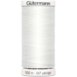 Gutermann 500m wit polyester naaigaren