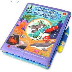 Dik Magische Water KleurBoek Met Twee Stiften Zee Dieren Tekenboek Magic Pen Schilderen Voor Kinderen Speelgoed Brush Educatief