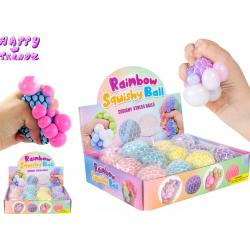 Happy Trendz® 4 stuks Mesh squishy Ball multi Color - Rainbow squishy ball multi kleuren - knijp - fidget ball - set of 4