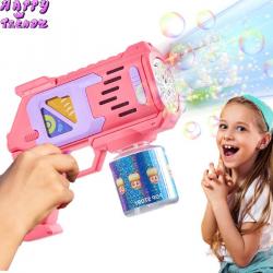 Happy Trendz® Bubble Gun Roze - Pink - Bazooka Gun - ultiem bellenblaaspistool voor kinderen is de sprookjesachtige LED-bellenblaasmachine met automatische stralen die het perfecte zomergeschenk is. Bubble Guns...