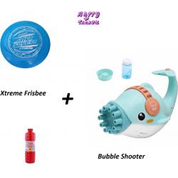Happy trendz® - Dolfijn -   Machine - Frisbee - 1 Liter Zeepsop - Blauw - Zomer Speelgoed