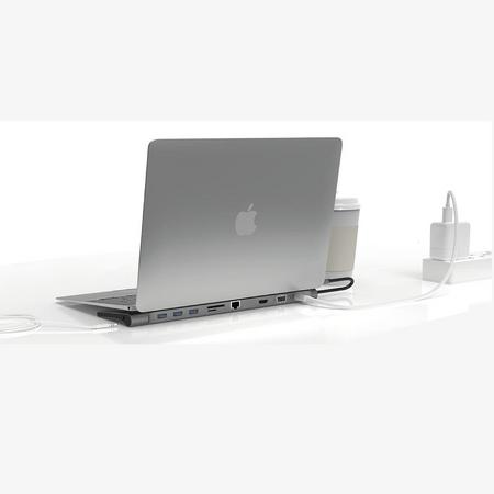 Macbook docking station - Dockstation voor Macbook - USB C hub - Space Gray
