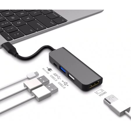 USB C Hub HDMI - voor Macbook 4K - Aluminium